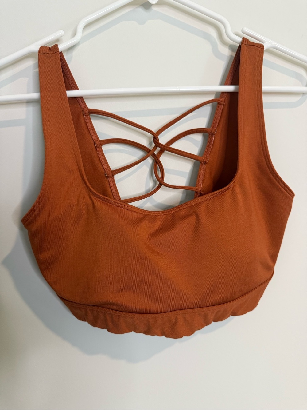 PINK Victoria's Secret (S) Strappy Back Sports Bra - Rust Orange